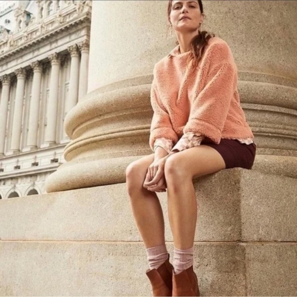 Madewell Superfurry Top Coral Pink Size Medium